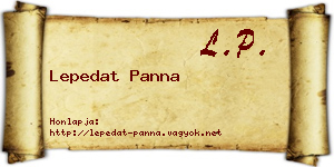 Lepedat Panna névjegykártya